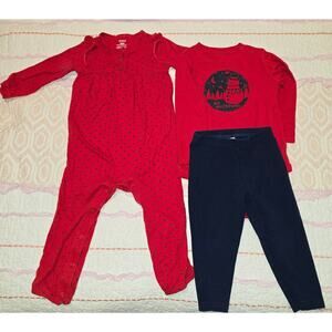 18 Month Baby Girl Clothes Carters Romper, Carters Leggings, Granimals Shirt